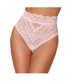 String dentelle taille haute rose - DG1477PNK